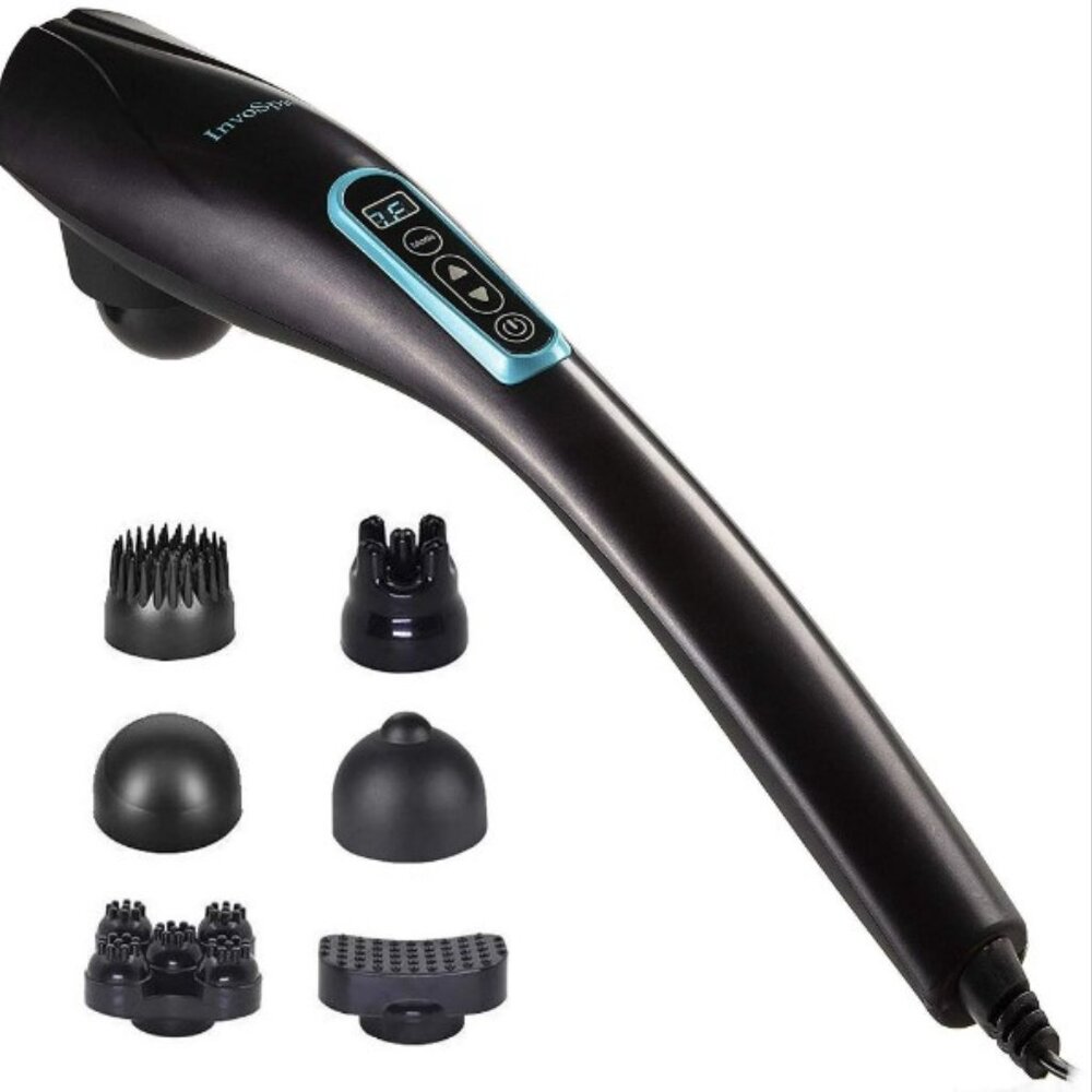 6 Interchangeable Nodes 10 Speeds 12 Percussion Modes for Muscles, Back, Foot, N